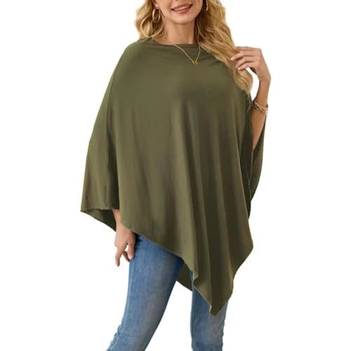 Ferand Women's Versatile Poncho Tops Lightweight Wrap Scarf for Spring Summer