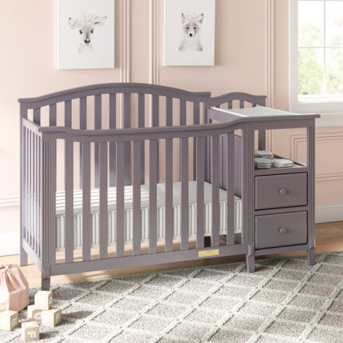 Harriet Bee Brompton 4-in-1 Convertible Crib and Changer & Reviews | Wayfair