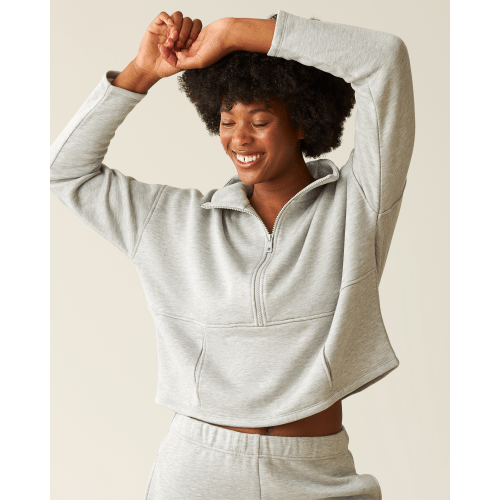 (medium) Cloud Fleece Half Zip Pullover | Grey Heather - Kindred Bravely