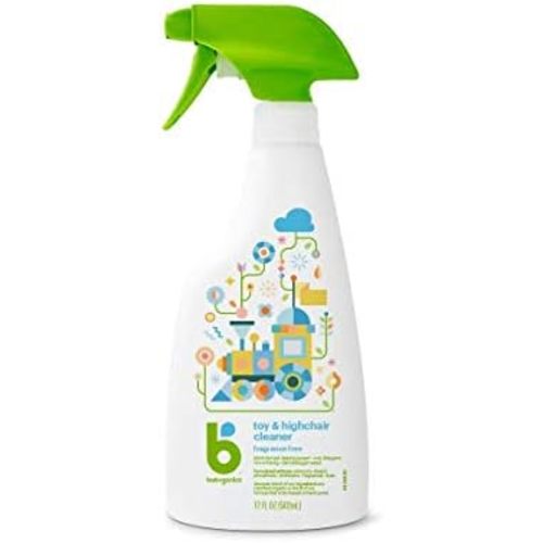 Babyganics Toy & Highchair Cleaner Spray, Fragrance Free, 17oz Spray Bottle