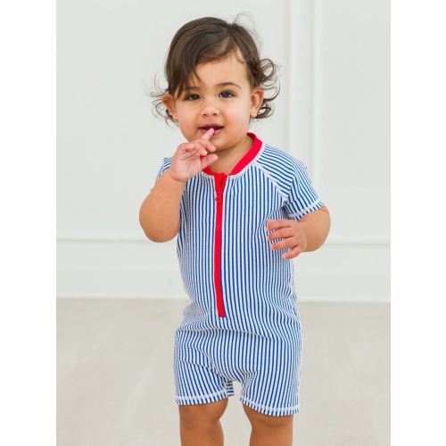 Short Sleeve One Piece Rash Guard | RuffleButts & RuggedButts