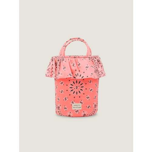 Basket Bag - Minicoton - Strawberry / Pale pink