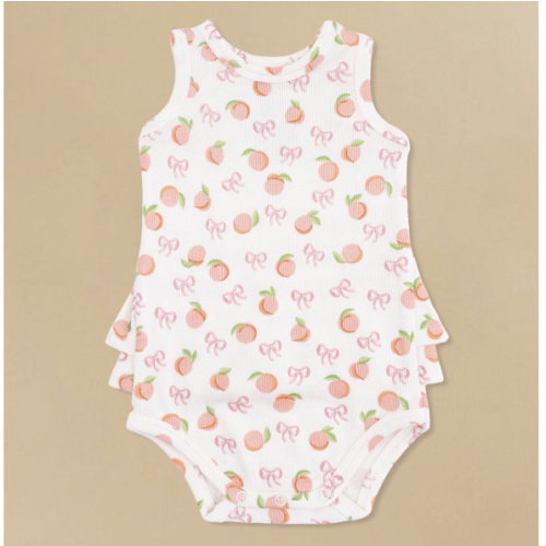 Bow Peachy Ruffle Bodysuit