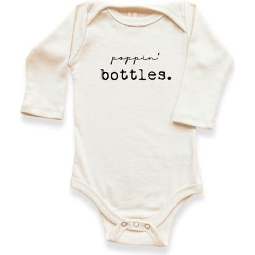 Poppin' Bottles - Organic Baby Bodysuit Long Sleeve, 3-6M