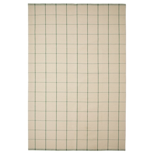 RIDSTIG Rug, flatwoven - off-white/green 6 ' 7 "x9 ' 10 "