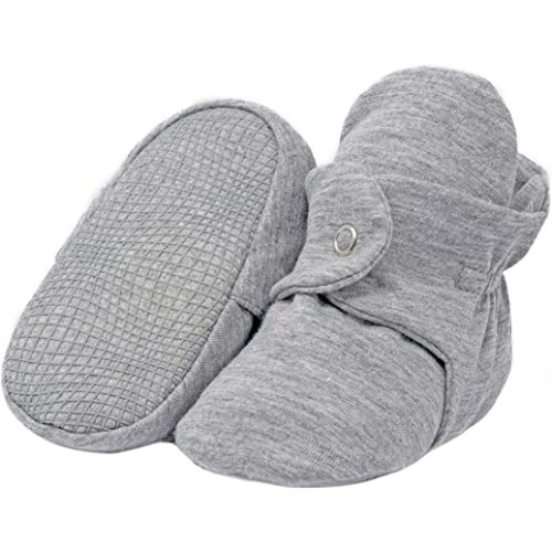 Ella Bonna Organic Cotton Baby Booties, Non Skid, Soft Sole, Stay On Baby Shoes, House Slippers for Baby Boys Girls Toddlers