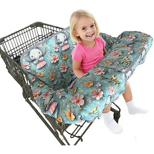 Shopping Cart Cover for Baby, Baby high Chair Cover, Elephant