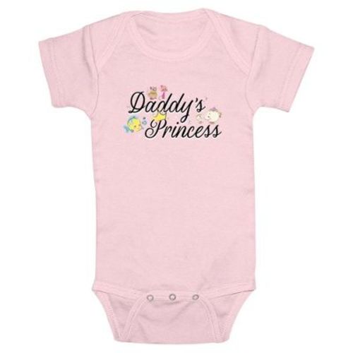 Infant's Disney Cute Daddy's Princess Bodysuit - Light Pink - 12 Months