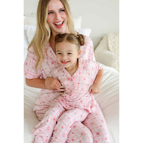 Women's Two-Piece Bamboo Flare Lounge Set | Primrose Plaid