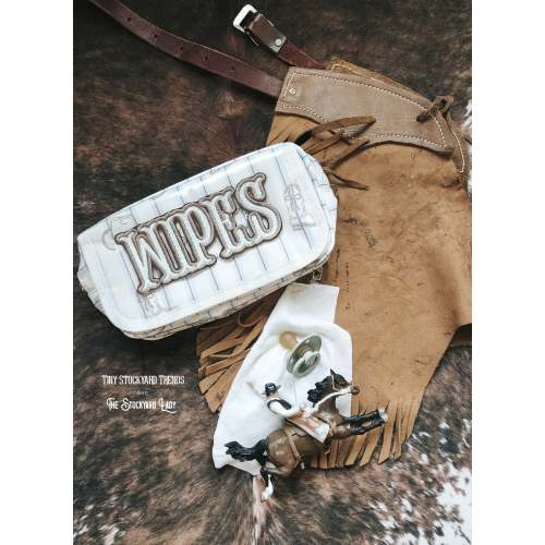 Wipes Pouch - Western Blues Clear Coat Bag