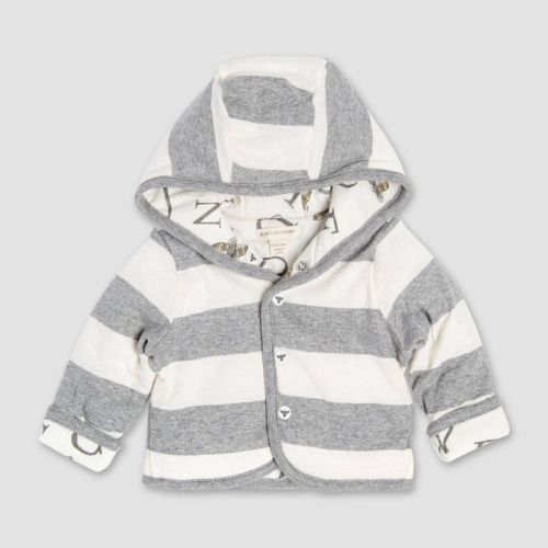 Burt's Bees Baby® Bee Reversible Organic Cotton Puffer Jacket - Gray Newborn