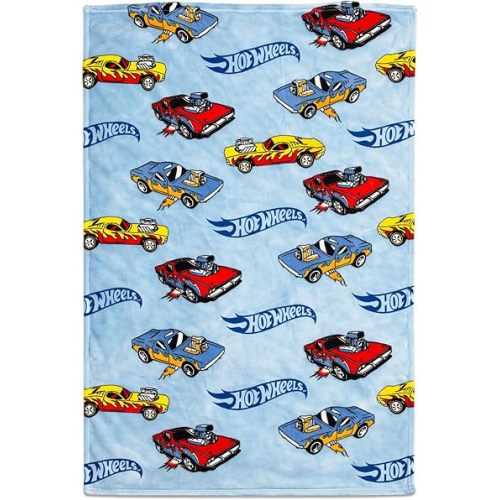 Hot Wheels Blanket 30" x 40" (Baby/Toddler) | Hot Wheels Throw Blanket | Hot Wheels Blanket Soft Plush Fleece | Race Car Blanket Kids | 30" x 40" | Multicolor | Officially Licensed