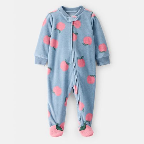 Baby Girl Carter's Print Loose Fit Long-Sleeve Sleep & Play One-Piece Pajamas