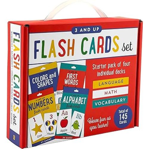 Flash Cards Value Pack - Set of 4 (Alphabet, First Words, Numbers, Colors & Shapes)