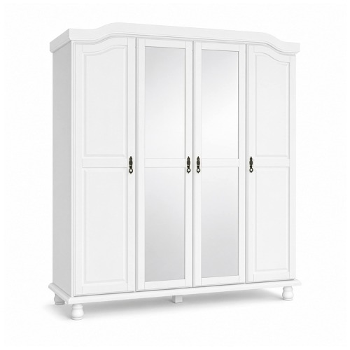 Palace Imports Kyle 100% Solid Wood 4-Door Wardrobe Armoire
