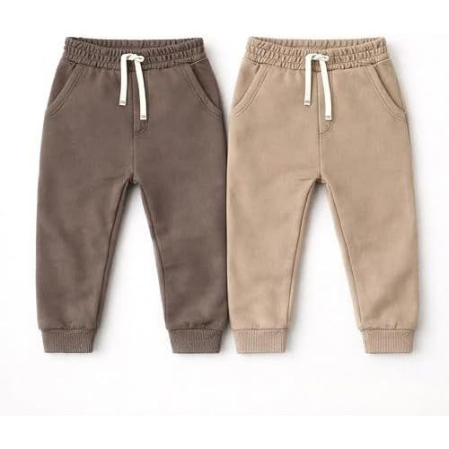 Butterblu Baby Jayden - Jogger Sweatpants, 2-Pack 100% Organic Cotton for Girls, Boys, Unisex​