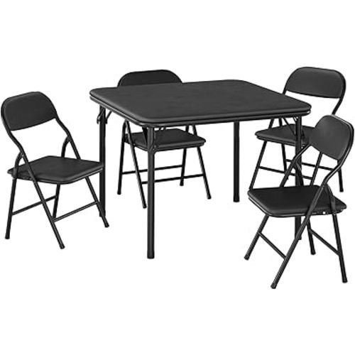 GAOMON 5 Piece Set Folding Table and Chairs Set, Boys and Girls Activity Table and Chairs Set for Dining Room,Daycare,Classrooms