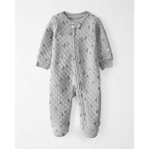 Baby Organic Cotton Quilted Holiday Tree Print Sleep & Play Pajamas - Little Planet | Carter's