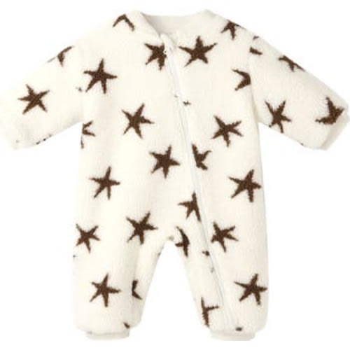 Star Print Fleece Footie