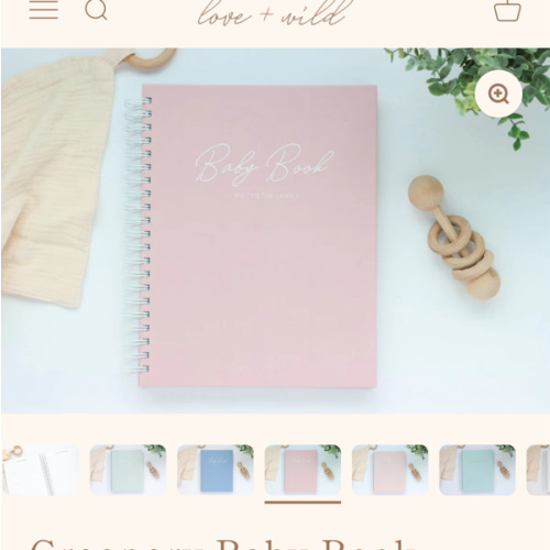 Greenery Baby Book
