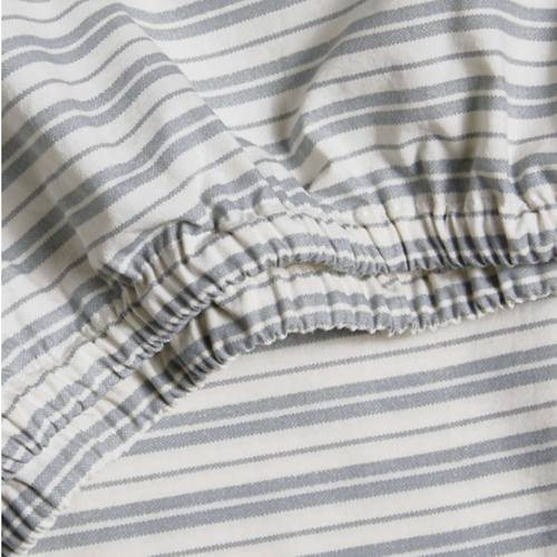 Frenchie Cloudy Blue 100% Organic Cotton Baby Crib Fitted Sheet by Leanne Ford