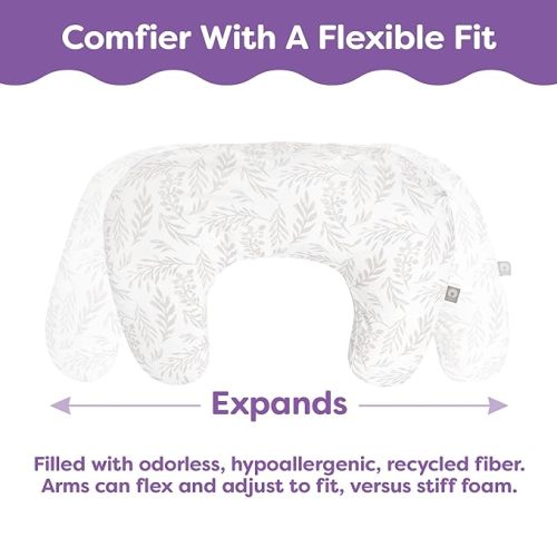 Boppy Nursing Pillow - Ergonomic Bottle & Breastfeeding Pillow with High, Firm, Large Area, Water-Repellent Cushion with Washable Cover; Baby Safety Alliance Verified - Colorful Forest Animals