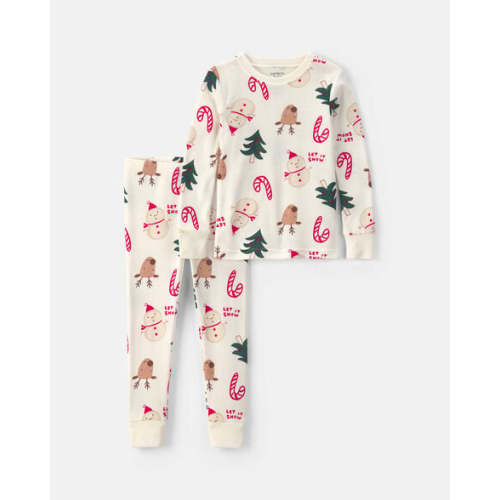 Baby 2-Piece Christmas Holiday Icon 100% Cotton Snug Fit Pajama Set - Cream | Carter's