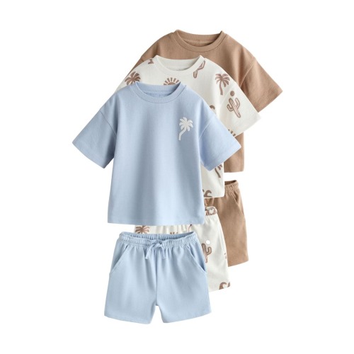 Kids' Soleil Short Sleeve Sweatshirts & Shorts Assorted 6-Pack