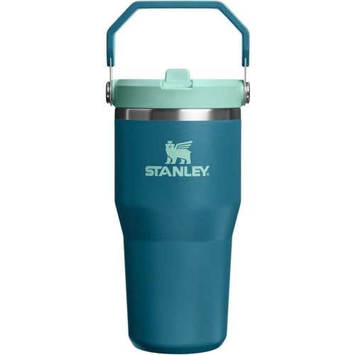 STANLEY IceFlow 2.0 Flip Straw Tumbler with Handle 30 oz | Twist On Lid and Flip Up Straw | Leak Resistant Water Bottle | Insulated Stainless Steel | BPA-Free | Coastal Teal