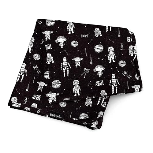 Milk Snob Star Wars Little Rebel Baby Boy/Girl Swaddle Blanket, Soft Receiving, Security and Play, Toddler Infant NewbornBedding, Baby Shower, Baby Registry Gender Neutral Gift, 34 * 34 inches