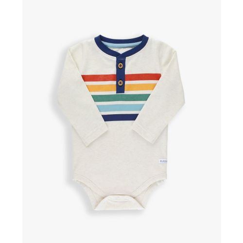 Long Sleeve Classic Henley Bodysuit | 0-3 months