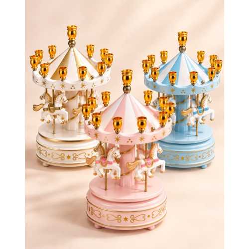 Carousel Music Box Menorah | Musical Hanukkah Menorah | Whimsical Judaica | Unique Chanukah Gift | Repurposed Menorah