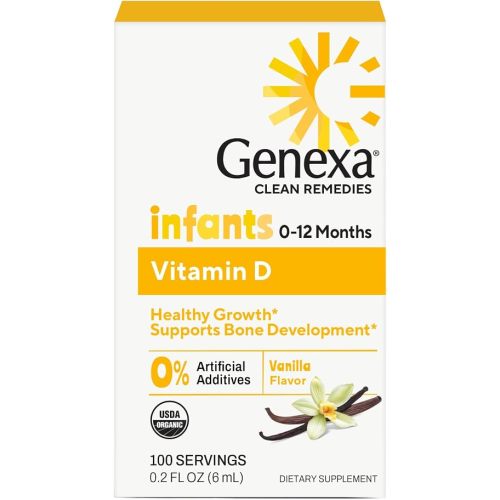 Genexa Vitamin D Drops for Infants & Newborn, Made Clean, 100 Servings