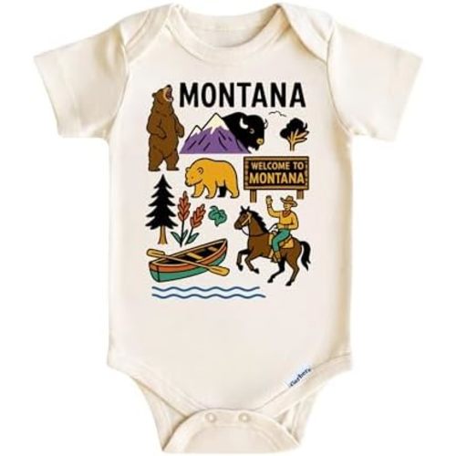 Montana Baby Onesie, Bodysuit – Montana Big Sky Country Gift for Newborn Boys and Girls