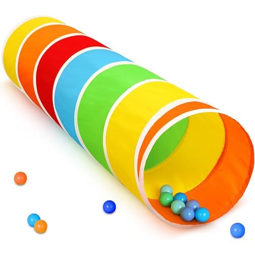 Kids Play Tunnel Tent for Toddlers, Colorful Pop Up Crawl Tunnel Toy for Baby or Pet with Breathable Mesh, Collapsible Gift for Boy and Girl Play Tunnel Indoor and Outdoor Game