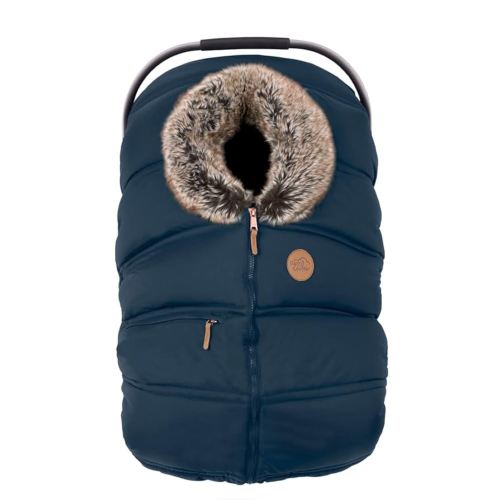 PETIT COULOU Winter Baby Car Seat Cover - Breathable, Extra Warm and Cozy Carrier with Patented Structural Frame – Protects your Infant or Newborn Against Extreme Cold Weather, Rain and Wind (Agate)