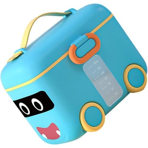 SUPVOX Portable Container with Scoop Travel Dispenser Box for Milk Powder Storage Sealed Baby Holder for on-the-Go Feeding 4.96 X 3.93 X 3.85 in