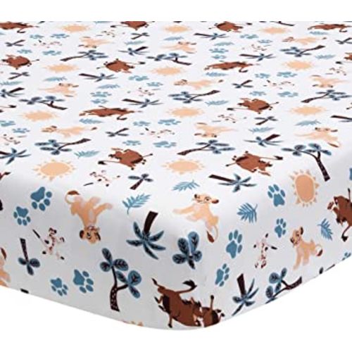 Lambs & Ivy Lion King Adventure Fitted Crib Sheet, Multicolor