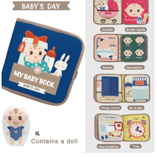 NIKO Baby Soft Cloth Book Early Educational Toys Baby Rustle Sound Toys Baby Busy Book