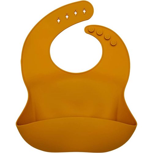 Loulou Lollipop Soft, Waterproof Silicone Feeding Bib - Golden Glow