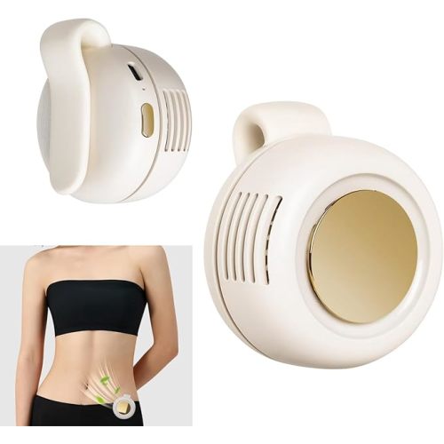 Portable Silent Mini Bladeless Electric Fan,Small fan Clip on for Shirt & Waist,2026 New Mini Bladeless Fan Clip On,Adjustable 3-Speed For Outdoor & Travel & Office, Travel Accessories, Gift (white)