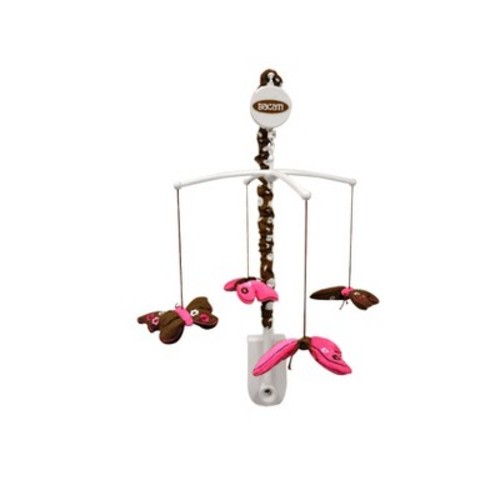 Bacati - Butterflies pink/chocolate Musical Mobile