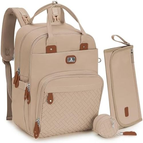 Dikaslon Diaper Bag Backpack with Portable Changing Pad, Baby Essentials