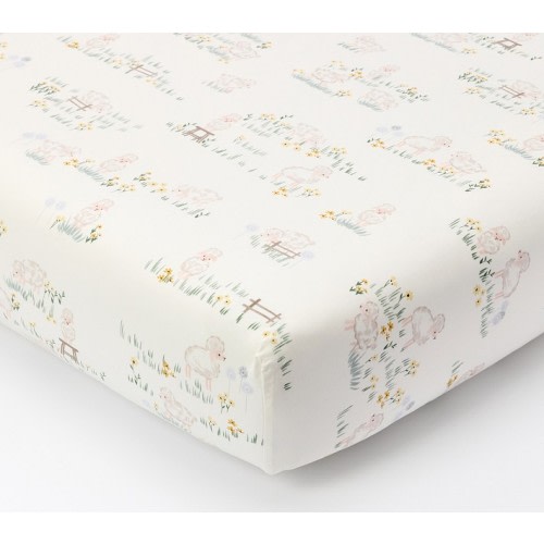 Sheep Organic Crib Fitted Sheet