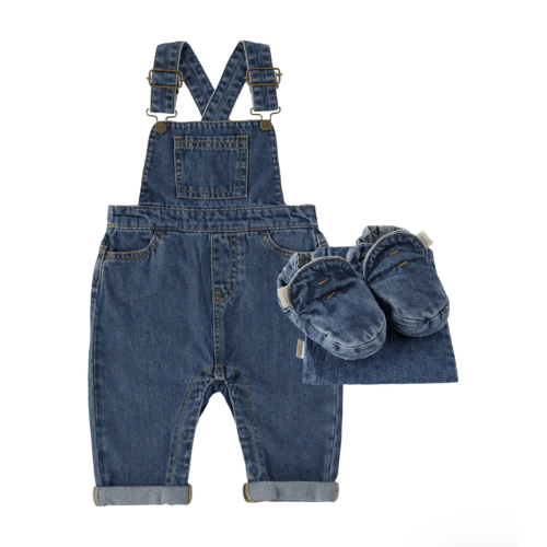 Overall and Bootie Set - Denim