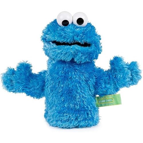 GUND Sesame Street Official Cookie Monster Muppet Plush Hand Puppet, Premium Plush Toy for Ages 1 & Up, Blue, 11”
