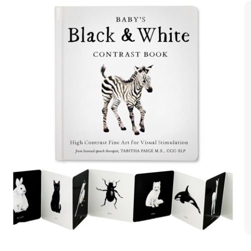 Baby's Black and White Contrast Book: High-Contrast Art for Visual Stimulation at Tummy Time