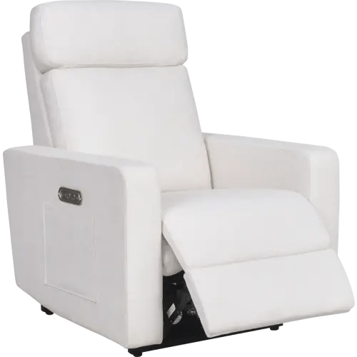 Relaxation Rocker White Polyester Fabric | Rooms to Go