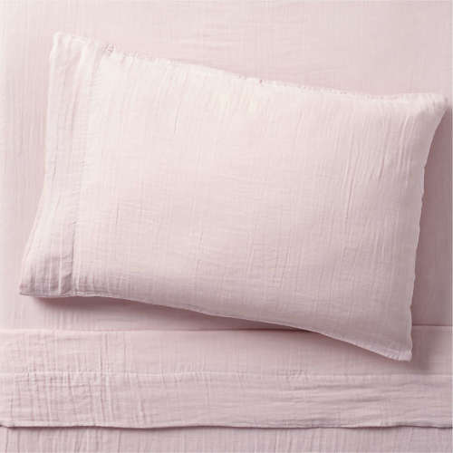 Supersoft Lilac Rose 100% Organic Cotton Gauze Kids Twin Sheet Set