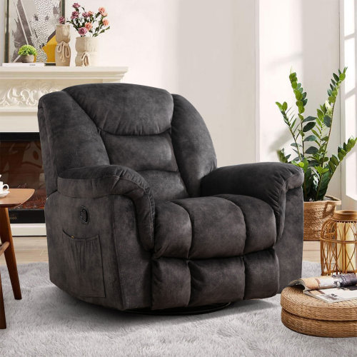 Winston Porter Flournory 40.9'' Wide Classic Soft And Oversize Swivel and Glider Manual Recliner & Reviews | Wayfair